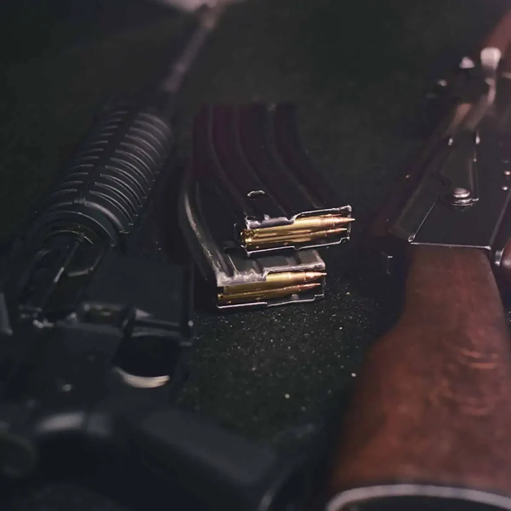 Budapest Shooting Range AK47 and M4 with magazine photo