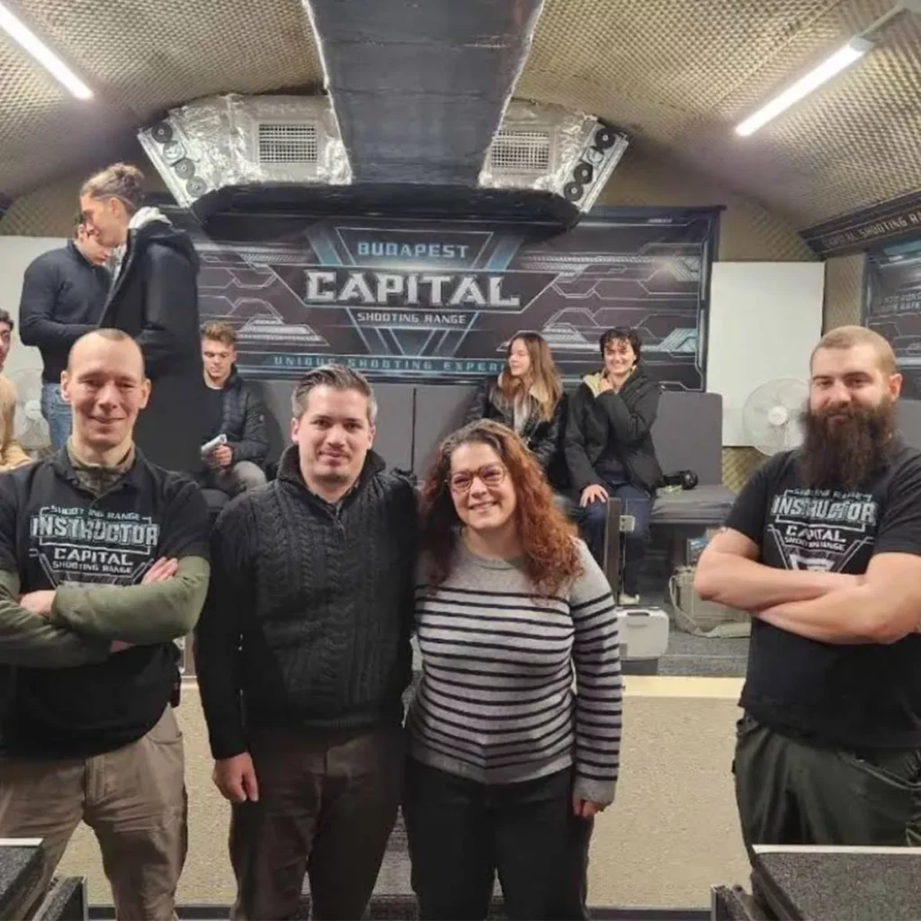 Group of shooters with the instructors in Budapest
