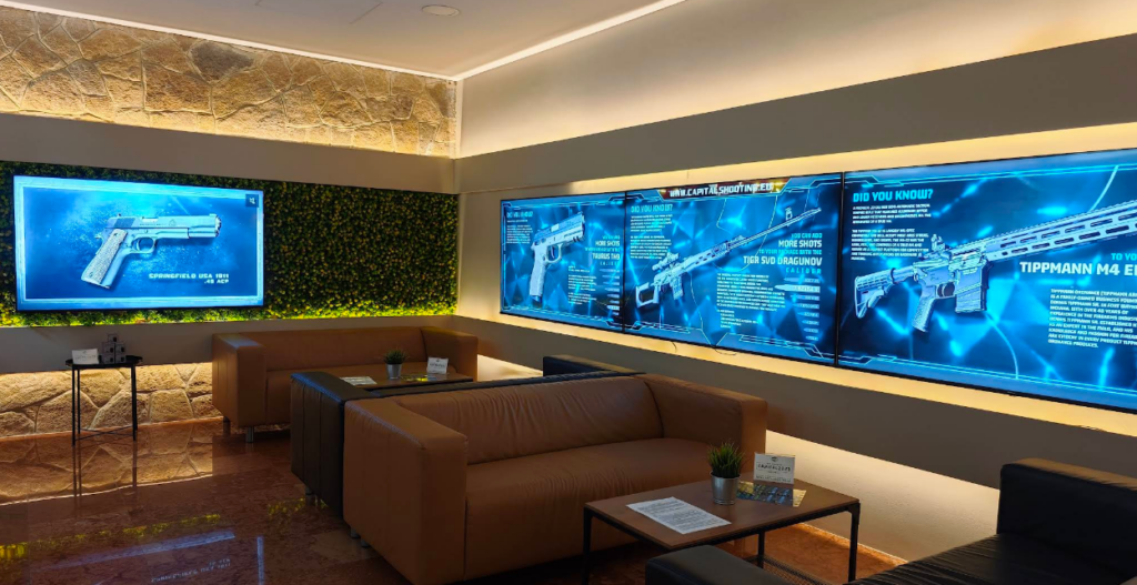 Shooting range lounge waiting area