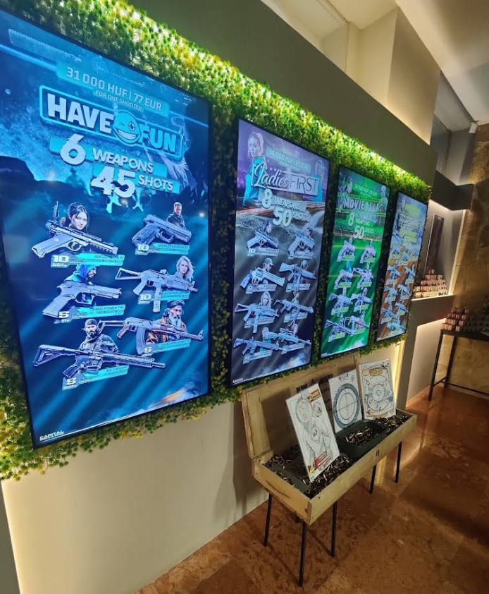 Shooting range packages display